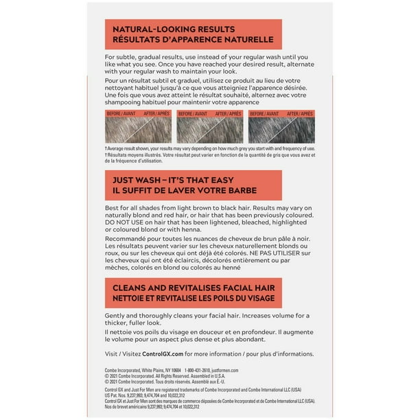 Control GX Just For Men Control GX Grey Reducing Beard Wash, 118ml