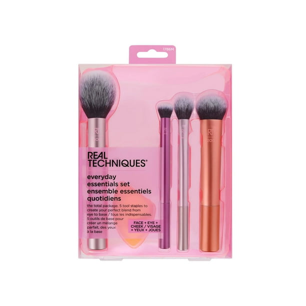 Real Techniques Everyday Essentials + Sponge Kit, 1 kit, 5 pieces