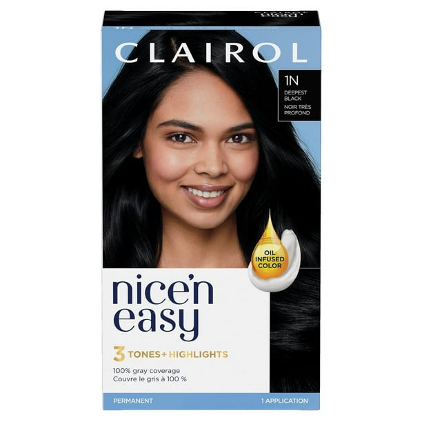 Nice'n Easy Clairol Nice'n Easy Permanent Hair Dye, 100% Gray Coverage