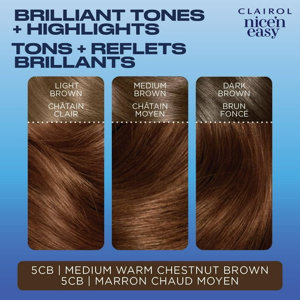 Nice'n Easy Clairol Nice'n Easy Permanent Hair Dye, 100% Gray Coverage