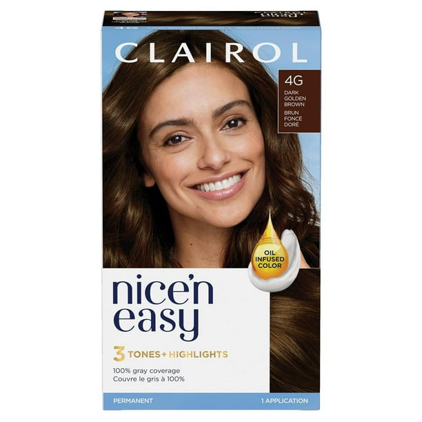 Nice'n Easy Clairol Nice'n Easy Permanent Hair Dye, 100% Gray Coverage
