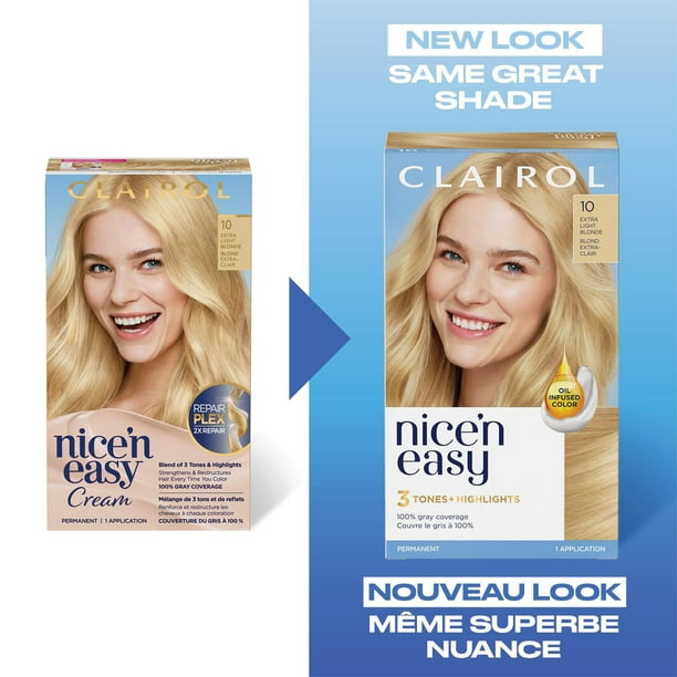 Nice'n Easy Clairol Nice'n Easy Permanent Hair Dye, 100% Gray Coverage