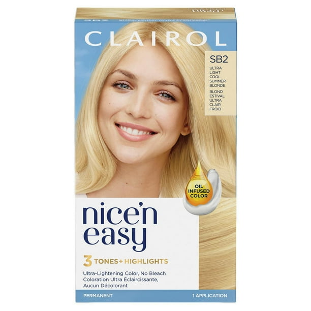 Nice'n Easy Clairol Nice'n Easy Permanent Hair Dye, 100% Gray Coverage