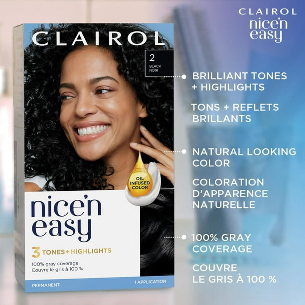 Nice'n Easy Clairol Nice'n Easy Permanent Hair Dye, 100% Gray Coverage