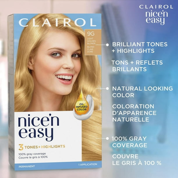 Nice'n Easy  Clairol Nice'n Easy Permanent Hair Dye, 100% Gray Coverage