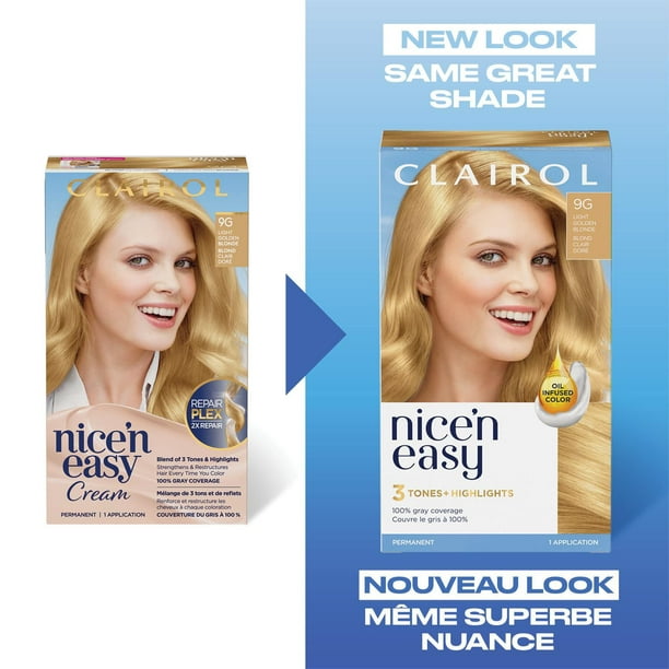 Nice'n Easy  Clairol Nice'n Easy Permanent Hair Dye, 100% Gray Coverage
