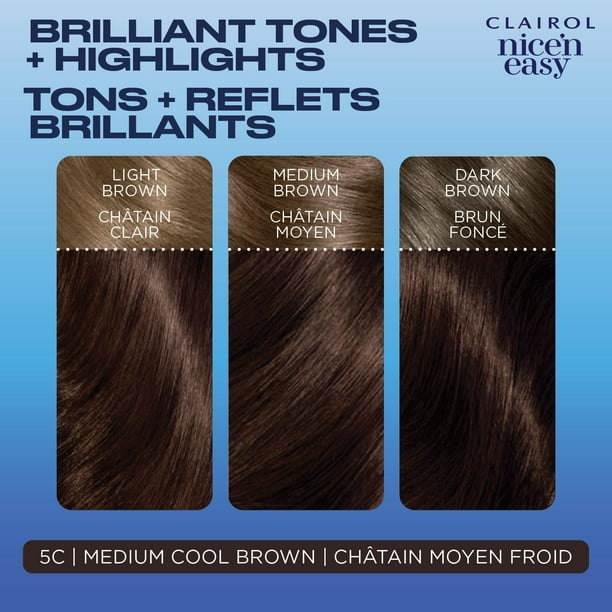 Nice'n Easy Clairol Nice'n Easy Permanent Hair Dye, 100% Gray Coverage