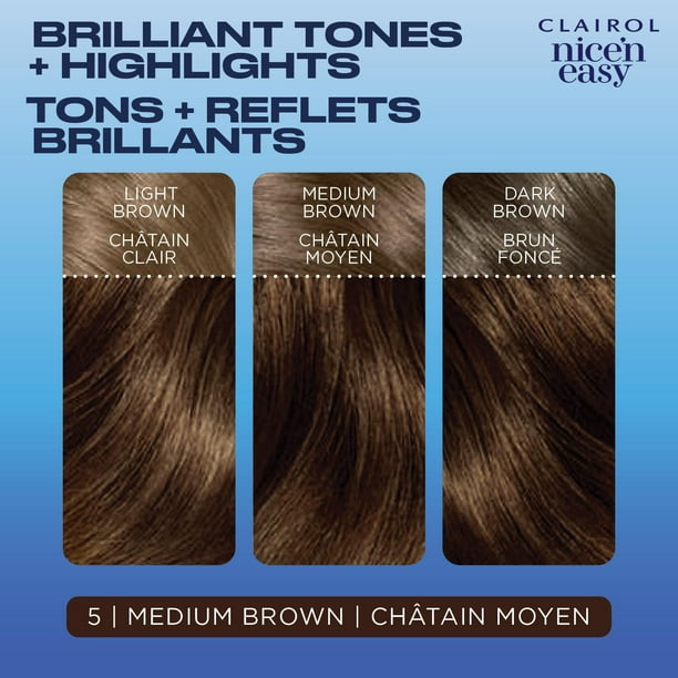 Nice'n Easy Clairol Nice'n Easy Permanent Hair Dye, 100% Gray Coverage