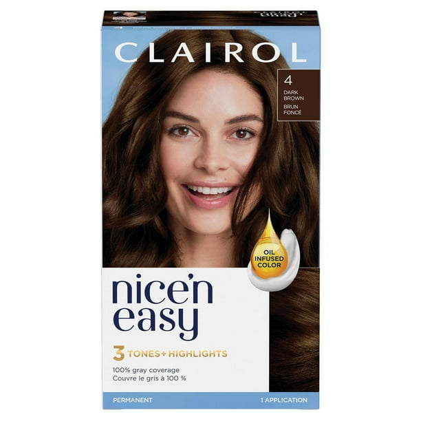 Nice'n Easy Clairol Nice'n Easy Permanent Hair Dye, 100% Gray Coverage
