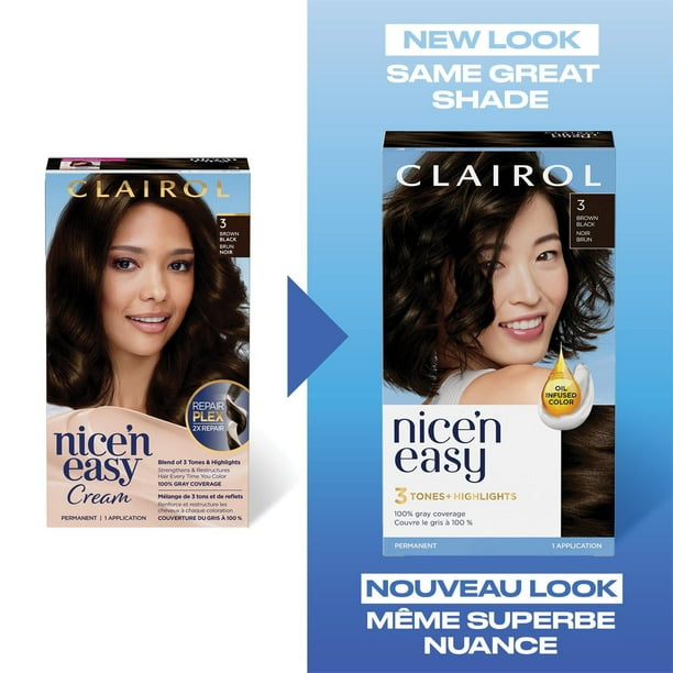Nice'n Easy Clairol Nice'n Easy Permanent Hair Dye, 100% Gray Coverage