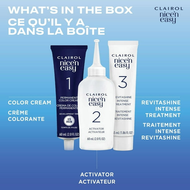 Nice'n Easy Clairol Nice'n Easy Permanent Hair Dye, 100% Gray Coverage