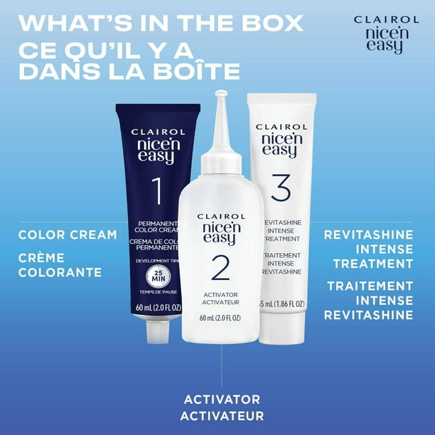 Nice'n Easy Clairol Nice'n Easy Permanent Hair Dye, 100% Gray Coverage