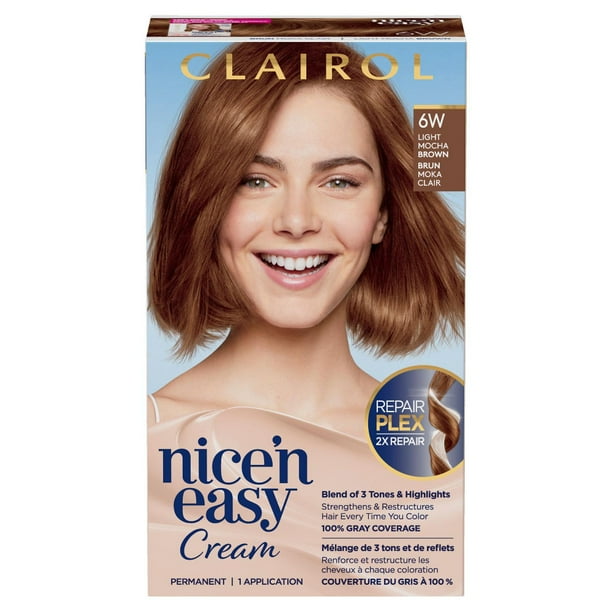 Nice'n Easy Clairol Nice'n Easy Permanent Hair Dye, 100% Gray Coverage