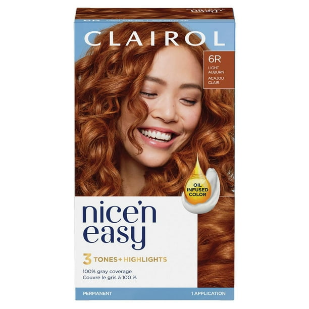 Nice'n Easy Clairol Nice'n Easy Permanent Hair Dye, 100% Gray Coverage