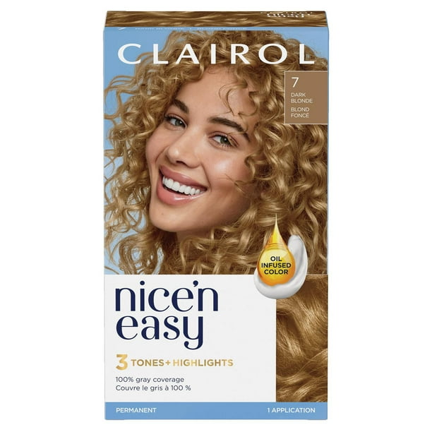 Nice'n Easy  Clairol Nice'n Easy Permanent Hair Dye, 100% Gray Coverage