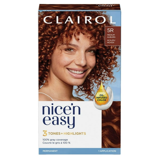 Nice'n Easy Clairol Nice'n Easy Permanent Hair Dye, 100% Gray Coverage