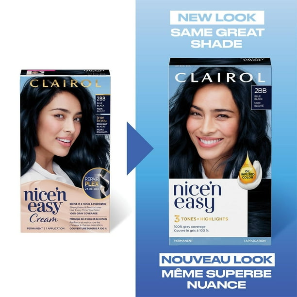 Nice'n Easy Clairol Nice'n Easy Permanent Hair Dye, 100% Gray Coverage