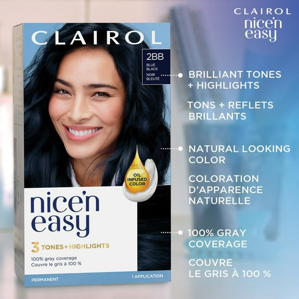 Nice'n Easy Clairol Nice'n Easy Permanent Hair Dye, 100% Gray Coverage