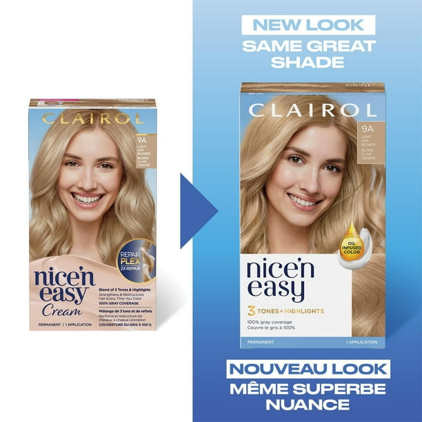 Nice'n Easy Clairol Nice'n Easy Permanent Hair Dye, 100% Gray Coverage