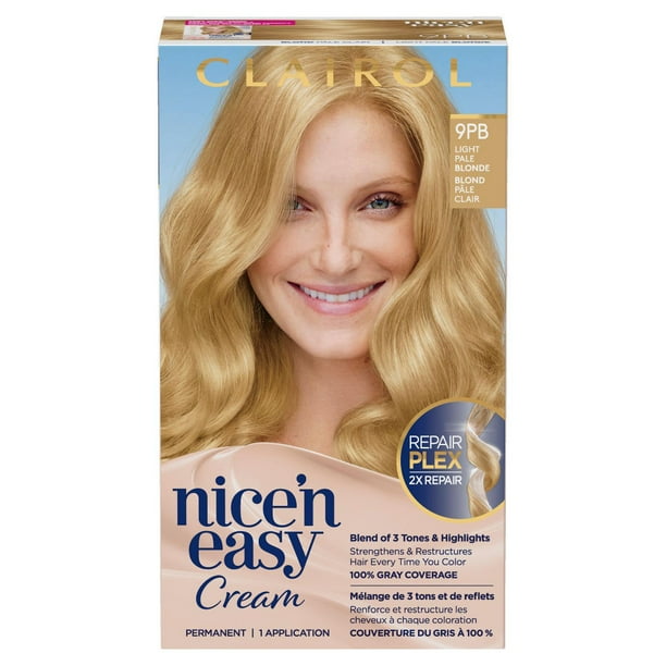 Nice'n Easy Clairol Nice'n Easy Permanent Hair Dye, 100% Gray Coverage