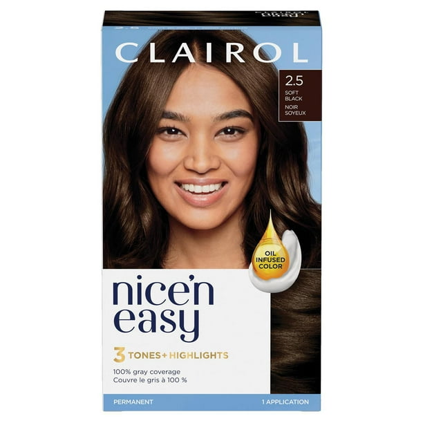 Nice'n Easy Clairol Nice'n Easy Permanent Hair Dye, 100% Gray Coverage