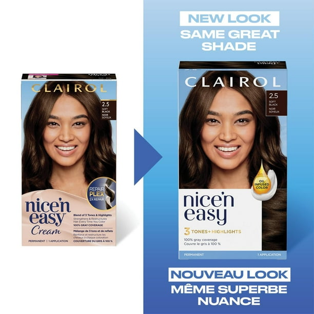 Nice'n Easy Clairol Nice'n Easy Permanent Hair Dye, 100% Gray Coverage