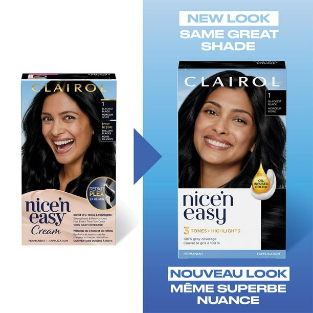 Nice'n Easy Clairol Nice'n Easy Permanent Hair Dye, 100% Gray Coverage