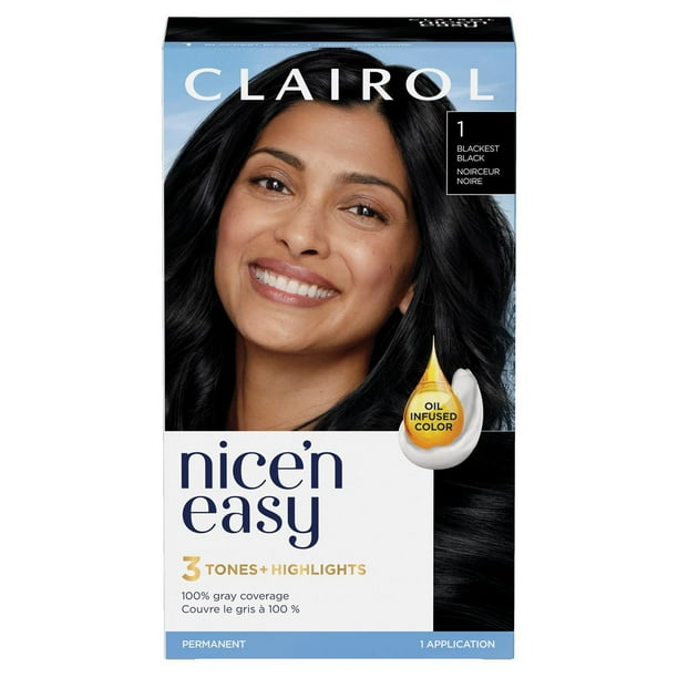 Nice'n Easy Clairol Nice'n Easy Permanent Hair Dye, 100% Gray Coverage