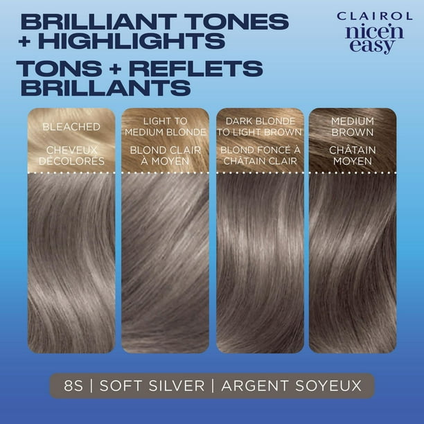 Nice'n Easy Clairol Nice'n Easy Permanent Hair Dye, 100% Gray Coverage