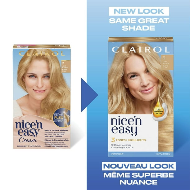 Nice'n Easy Clairol Nice'n Easy Permanent Hair Dye, 100% Gray Coverage