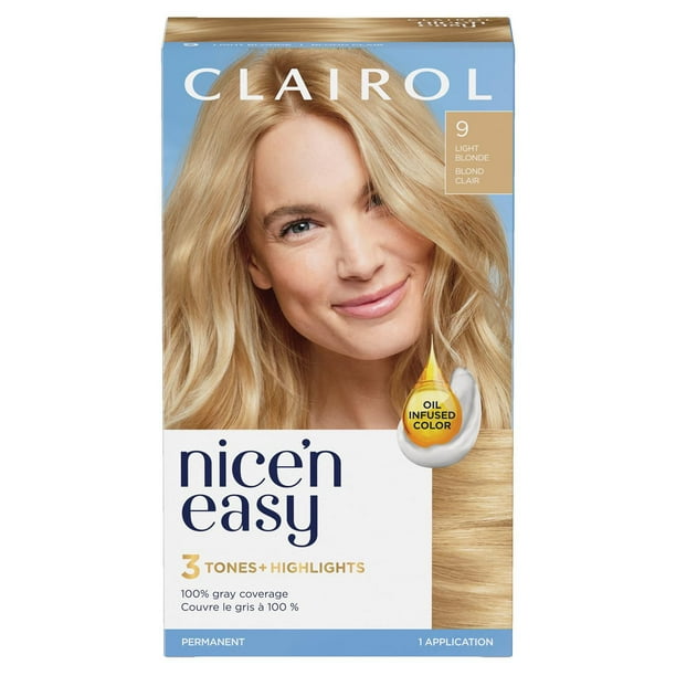 Nice'n Easy Clairol Nice'n Easy Permanent Hair Dye, 100% Gray Coverage