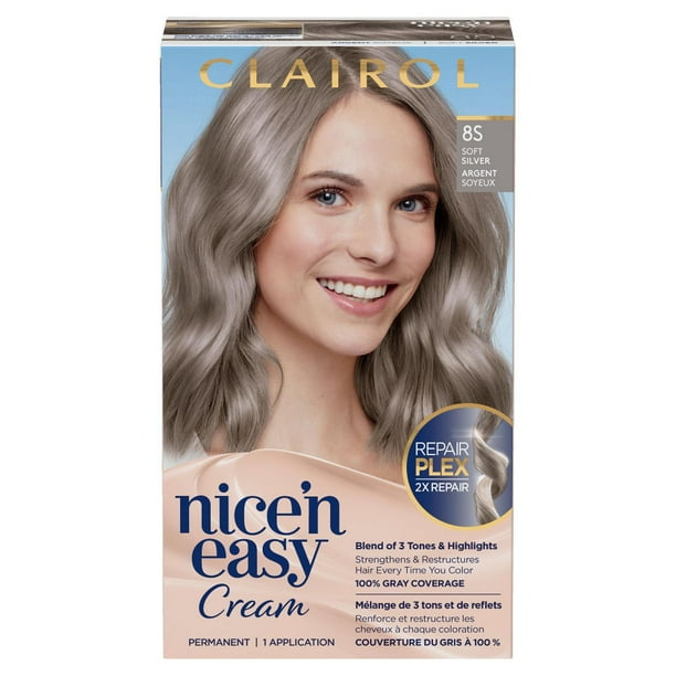 Nice'n Easy Clairol Nice'n Easy Permanent Hair Dye, 100% Gray Coverage