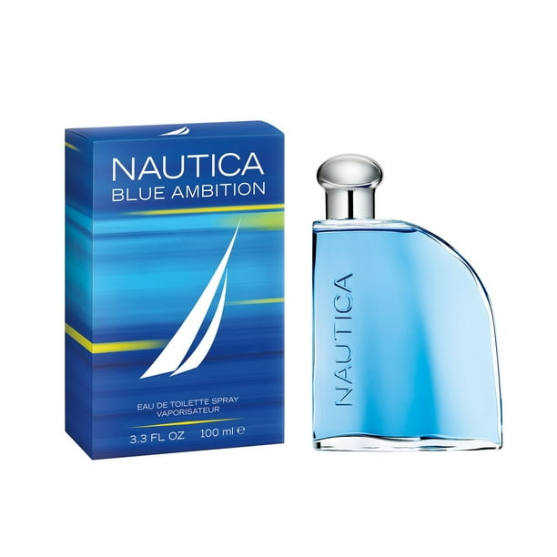 Nautica Blue Eau De Toilette for Men, Invigorating, Fresh Scent - Woody, Fruity Notes of Pineapple, Water Lily, and Sandalwood, 100ml, Everyday Cologne