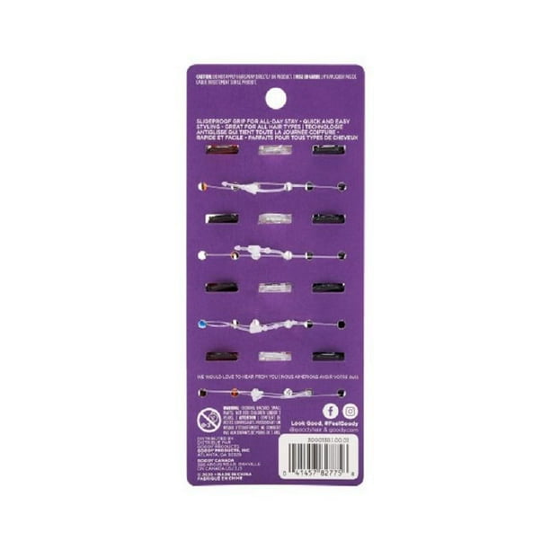 Goody Classics Mini Half Claw Clips 3 Pronged, Goody Mini Claw Clips