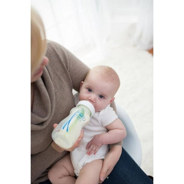 Dr. Brown’s® Natural Flow Anti-Colic Options+ Wide-Neck Baby Bottle, 9 oz/270 mL, Level 1 Nipple, 2-Pack, 0m+, 9 oz, 2 Pack