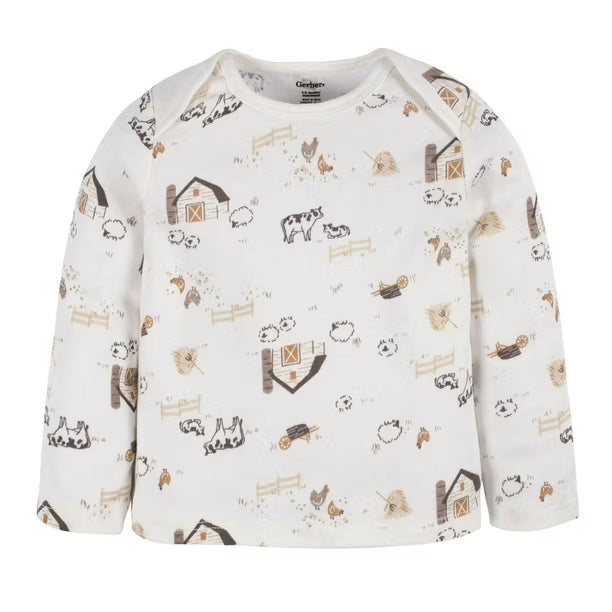 Gerber 3-Piece Baby Cap, Shirt & Footed Pant Set