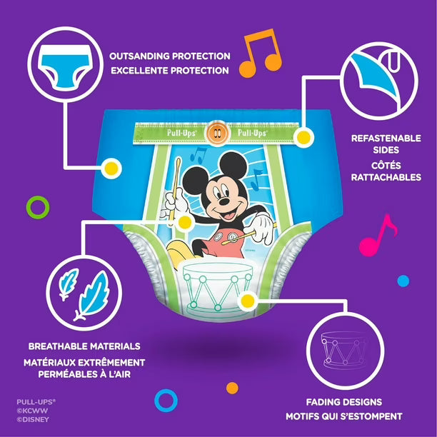 Pull-Ups Boys' Potty Training Pants, Economy Pack, Size: 2T - 6T, Size: 2T - 6T | 104-66 Count