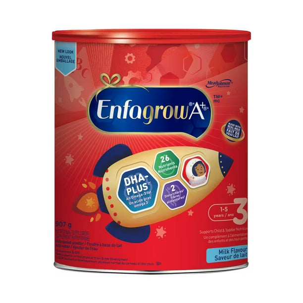 Enfagrow A+®, Toddler and Child Nutritional Drink, 26 Nutrients to Support Growth & Development, Milk Flavour Powder, 907g, 907g