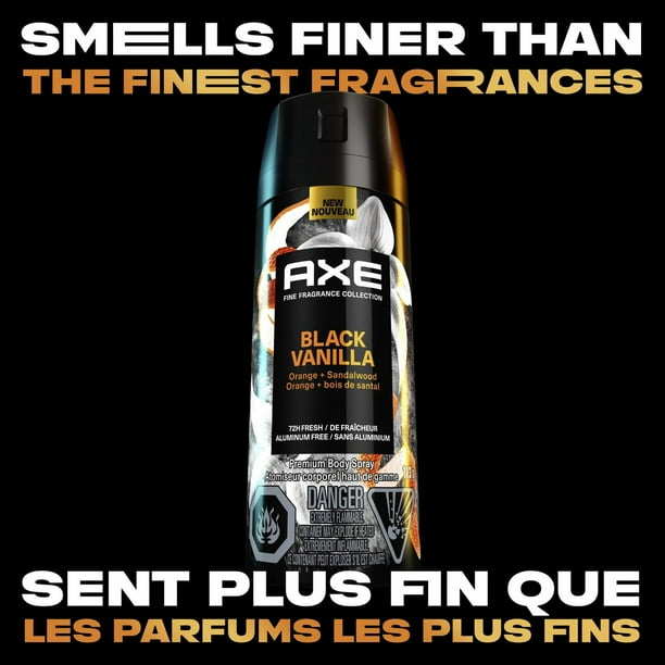 AXE Fine Fragrance Collection Black Vanilla Premium Body Spray for Men, 113g Body Spray