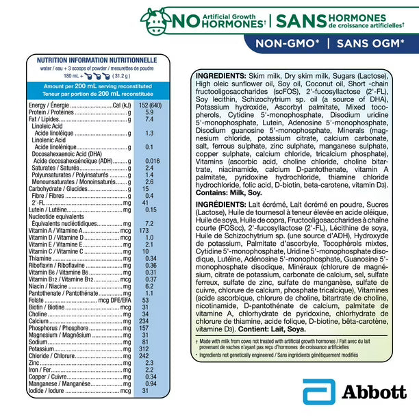 Similac Go & Grow Step 3 Toddler Drink with 2'-FL. Immune Support Innovation: 2'-FL, Powder, 12-36 Months, Milk Flavour, 850 grams, 1x850 g