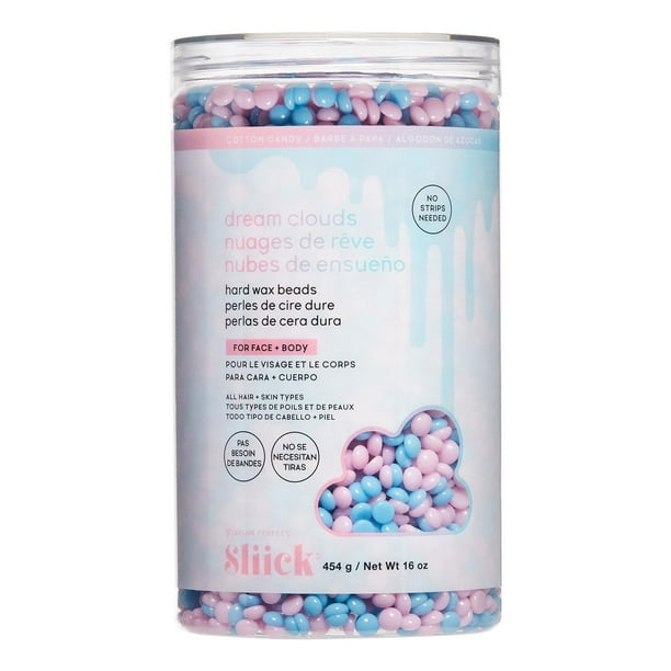 Salon Perfect Sliick - Dream Clouds - Cotton Candy - Hard Wax Beads - For Face and Body - 16oz, Sliick - Dream Clouds