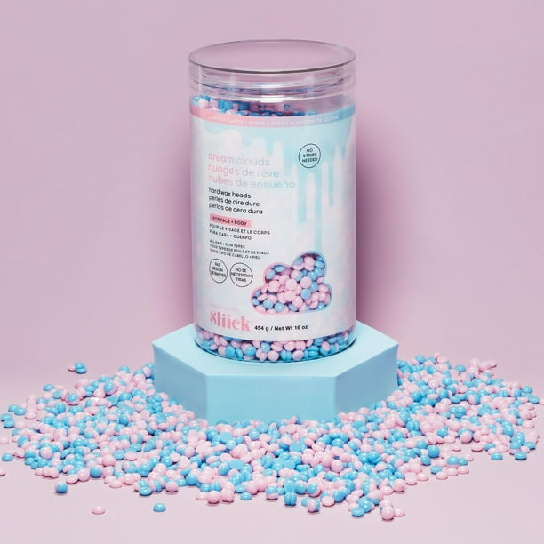 Salon Perfect Sliick - Dream Clouds - Cotton Candy - Hard Wax Beads - For Face and Body - 16oz, Sliick - Dream Clouds