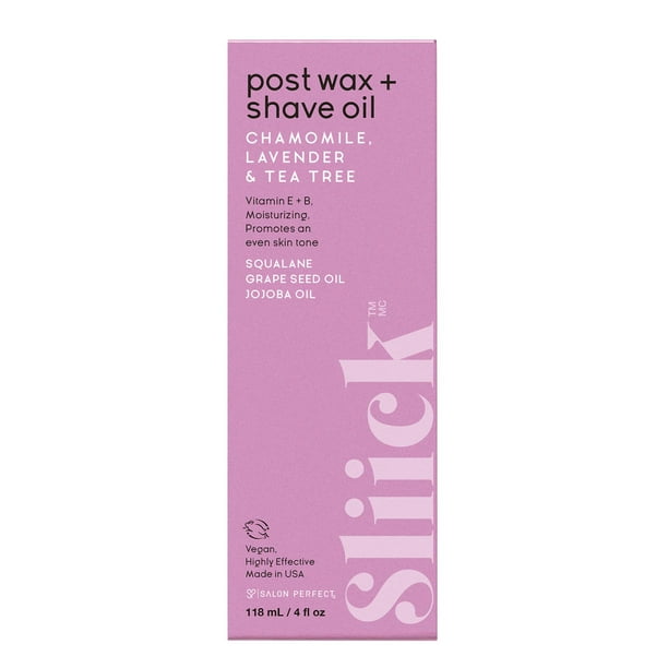 Salon Perfect Sliick - Post Wax Oil - Chamomile Milk & Lavander Tea Tree - Vitamin E+B - 118 ml, Sliick - Post Wax Oil