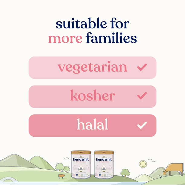 Kendamil Whole Milk Baby Formula Powder, European with HMOs, Prebiotics, No Palm Oil or Soy, with DHA, 800g, 0-12 Months, Kendamil Baby Formula