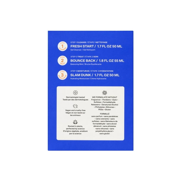 Bubble Skincare 3-Step Hydrating Routine Bundle, for Normal to Dry Skin, Unisex, Set of 3, Bubble Dry Skin Kit, 3 Pieces