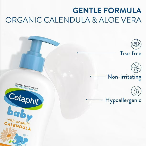Cetaphil Baby Skin Care Gift Pack | Baby Skincare Essentials | Made with Organic Calendula | Perfect Baby Gift for Parents-to-Be | Paraben Free | Pediatrician Recommended, 1050mg