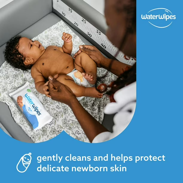 WaterWipes Original 99.9% Water Based Baby Wipes, Unscented, 540 Count (9 Packs)
