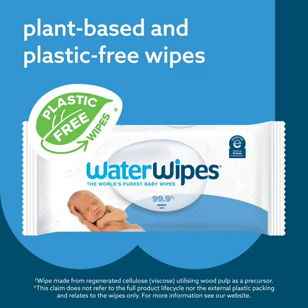 WaterWipes Original 99.9% Water Based Baby Wipes, Unscented, 540 Count (9 Packs)