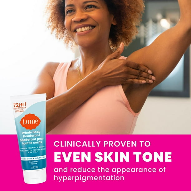 Lume Whole Body Women’s Deodorant - Invisible Cream Tube - Aluminum Free - Unscented - 2.2oz, 2.2oz