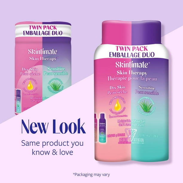 Skintimate Skin Therapy Moisturizing Womens Shave Gel Value Pack, 2 x 198g